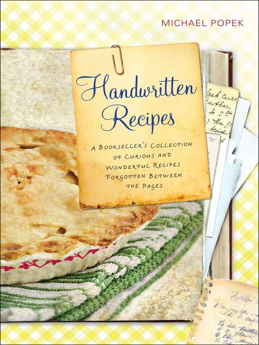 Title details for Handwritten Recipes by Michael Popek - Wait list